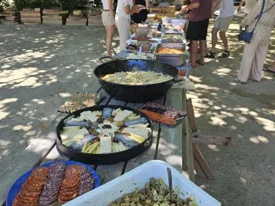 Buffet - Accueil groupe - camping Lot